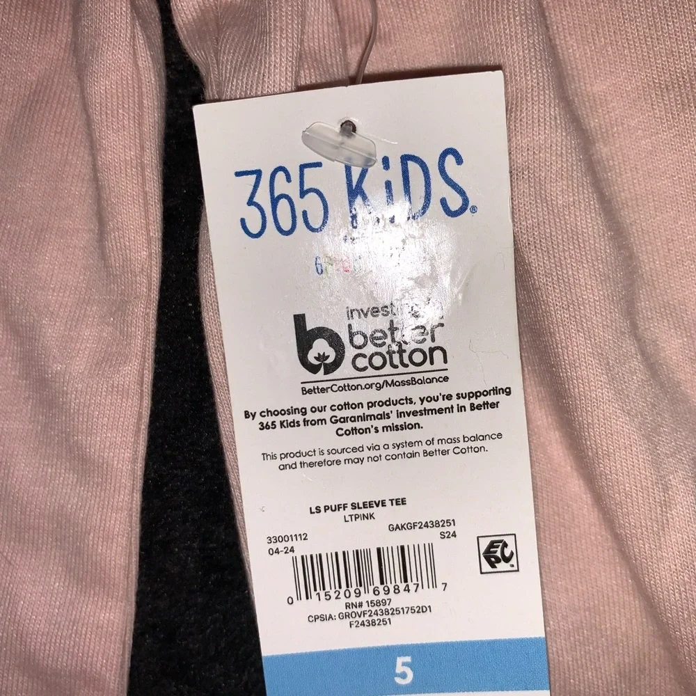NEW! Justice W/Tags Long Sleeve Fabulous Girls Size 5 365 Kids
